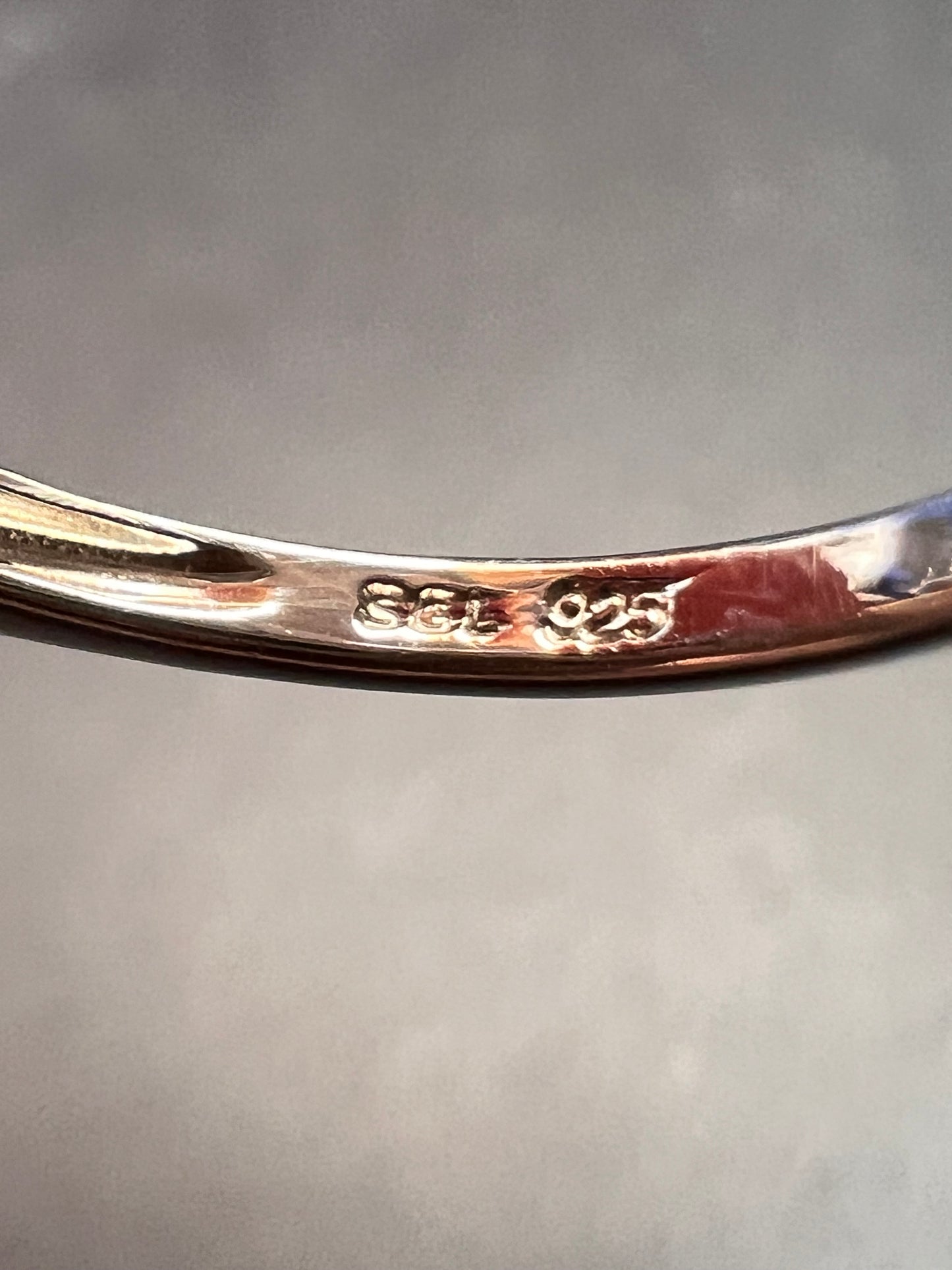 Vintage ruby sterling silver ring size 7