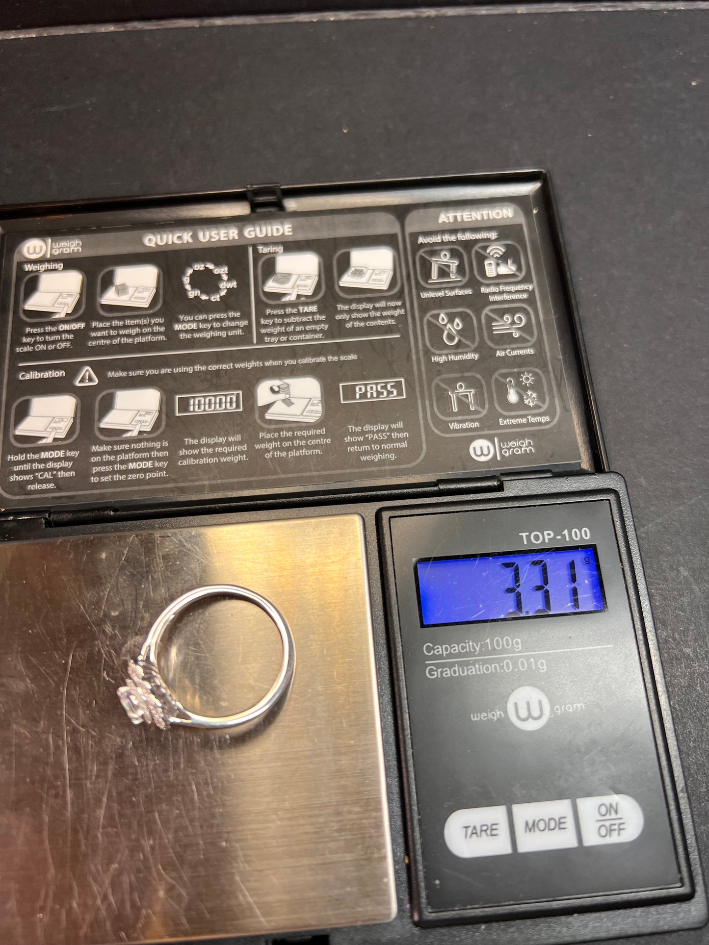 NEW Mercury Mystic topaz and zircon celestial halo ring in rhodium over sterling silver size 10