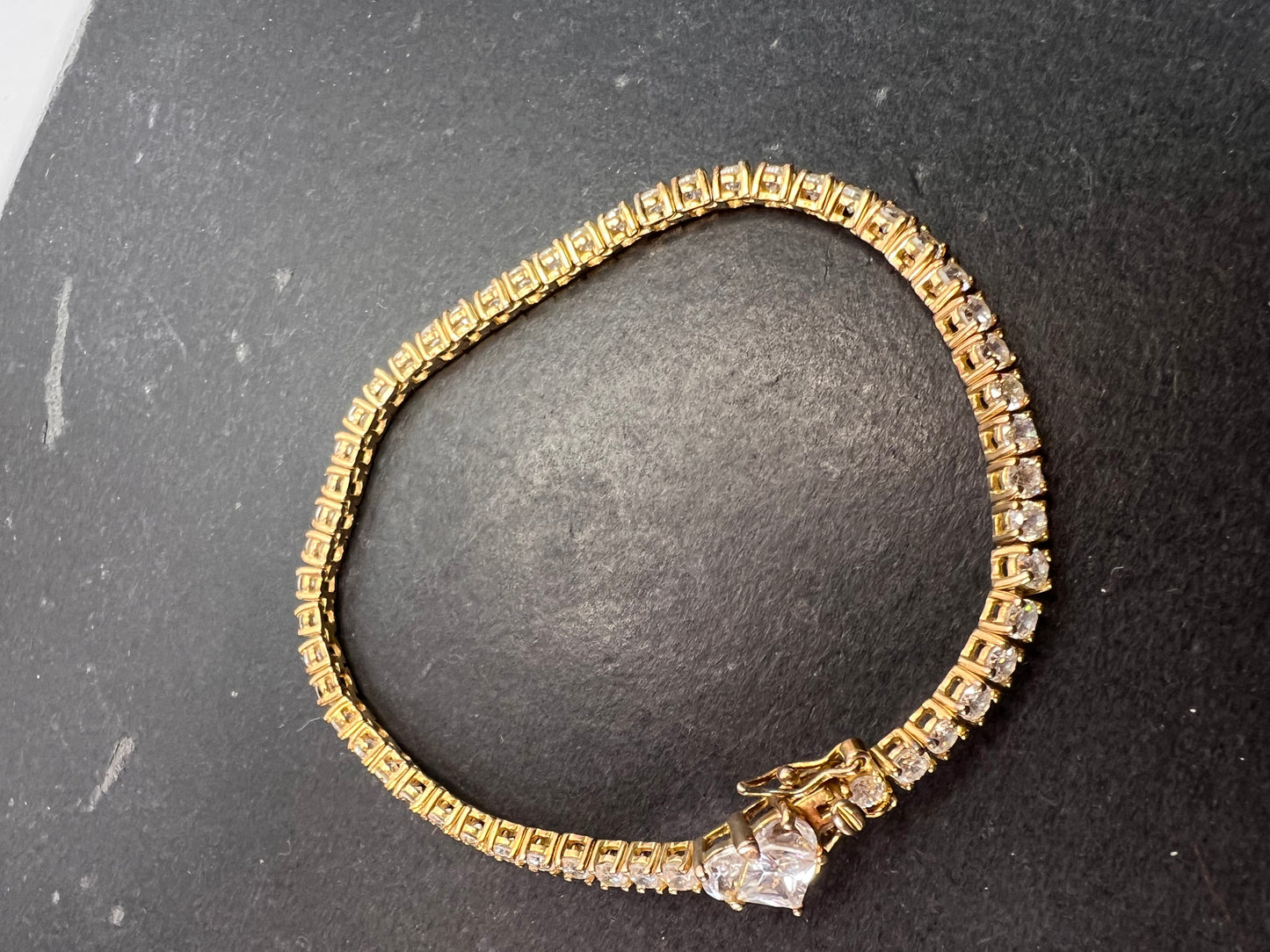 Ross Simons 10ctw 18k gold over sterling silver tennis bracelet