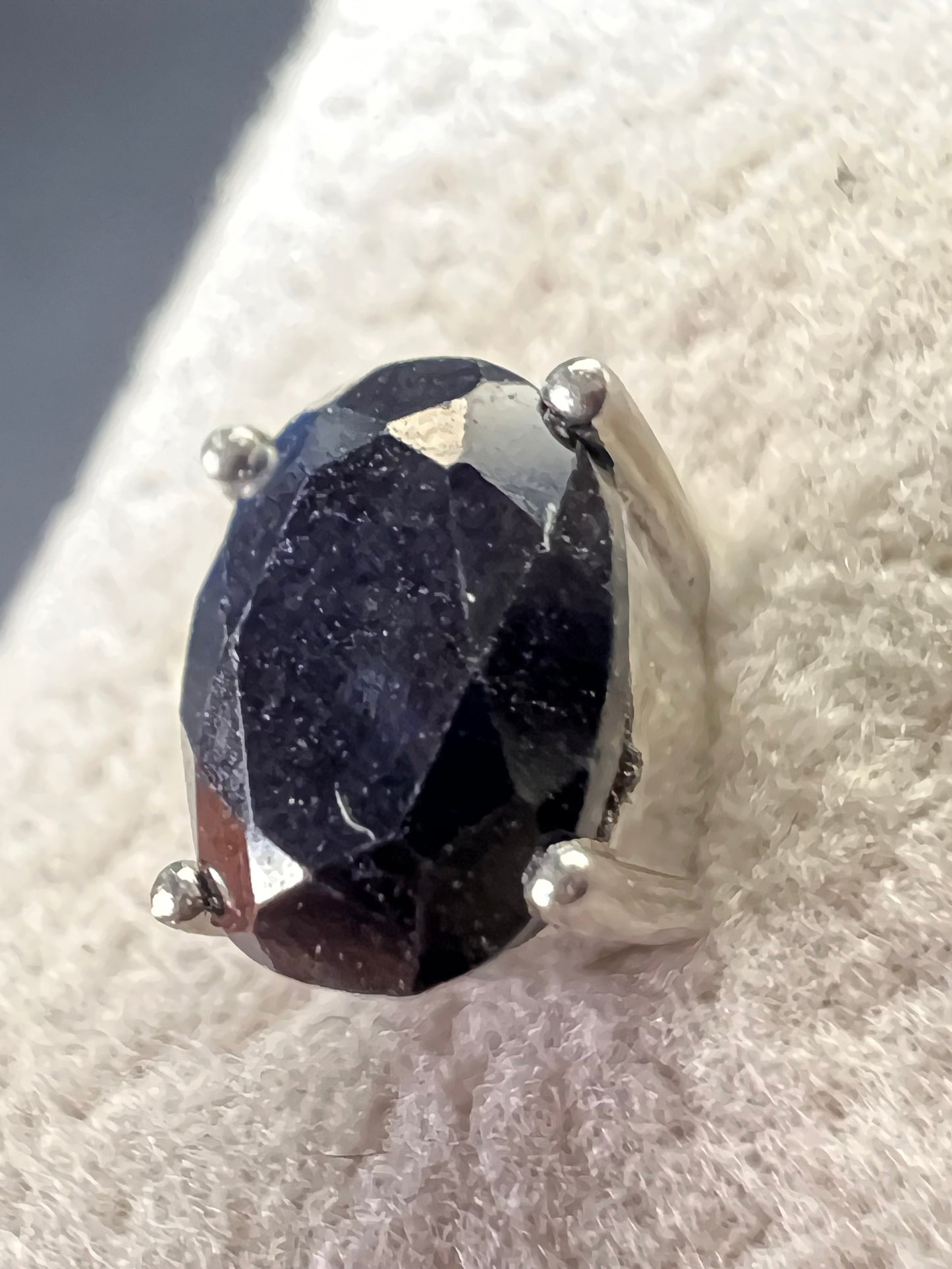 NEW midnight sapphire stud earrings in stainless steel