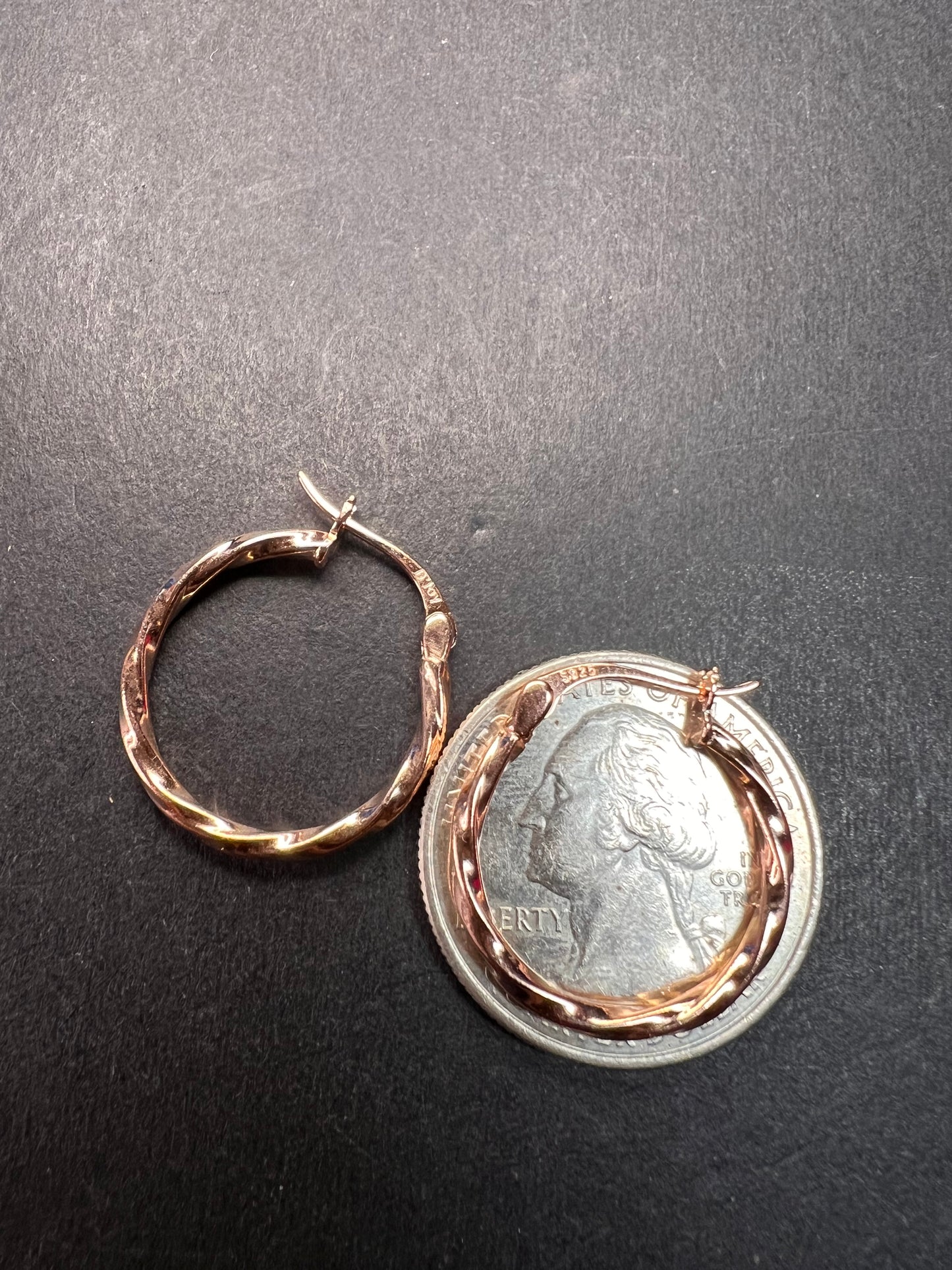 NEW gold over sterling silver twisted hoop earrings