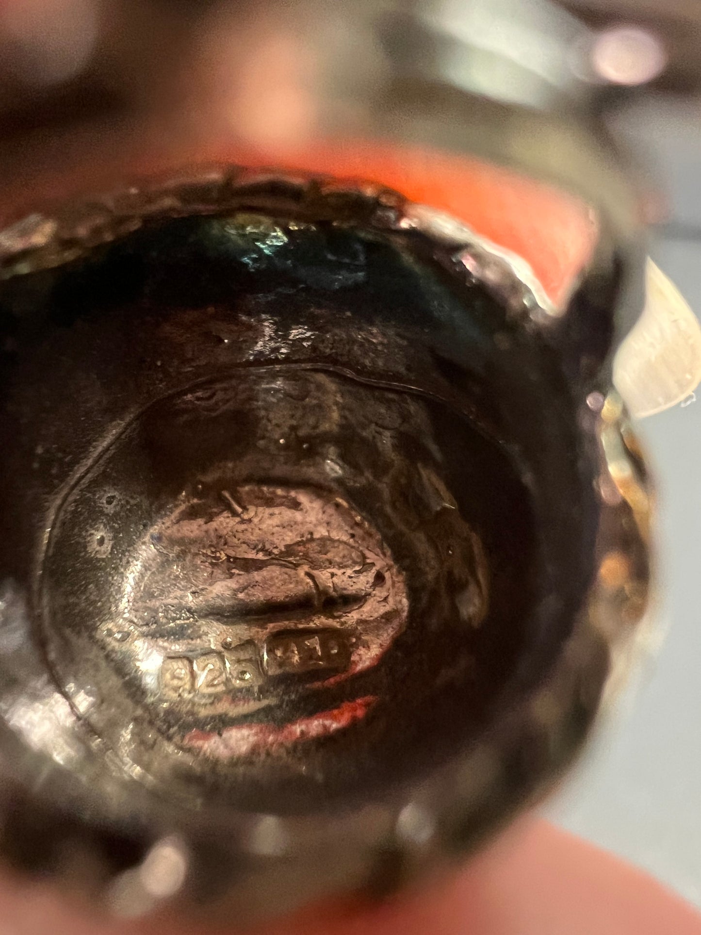 Vintage Sterling Silver Woven Basket Pendant Charm 3.79g