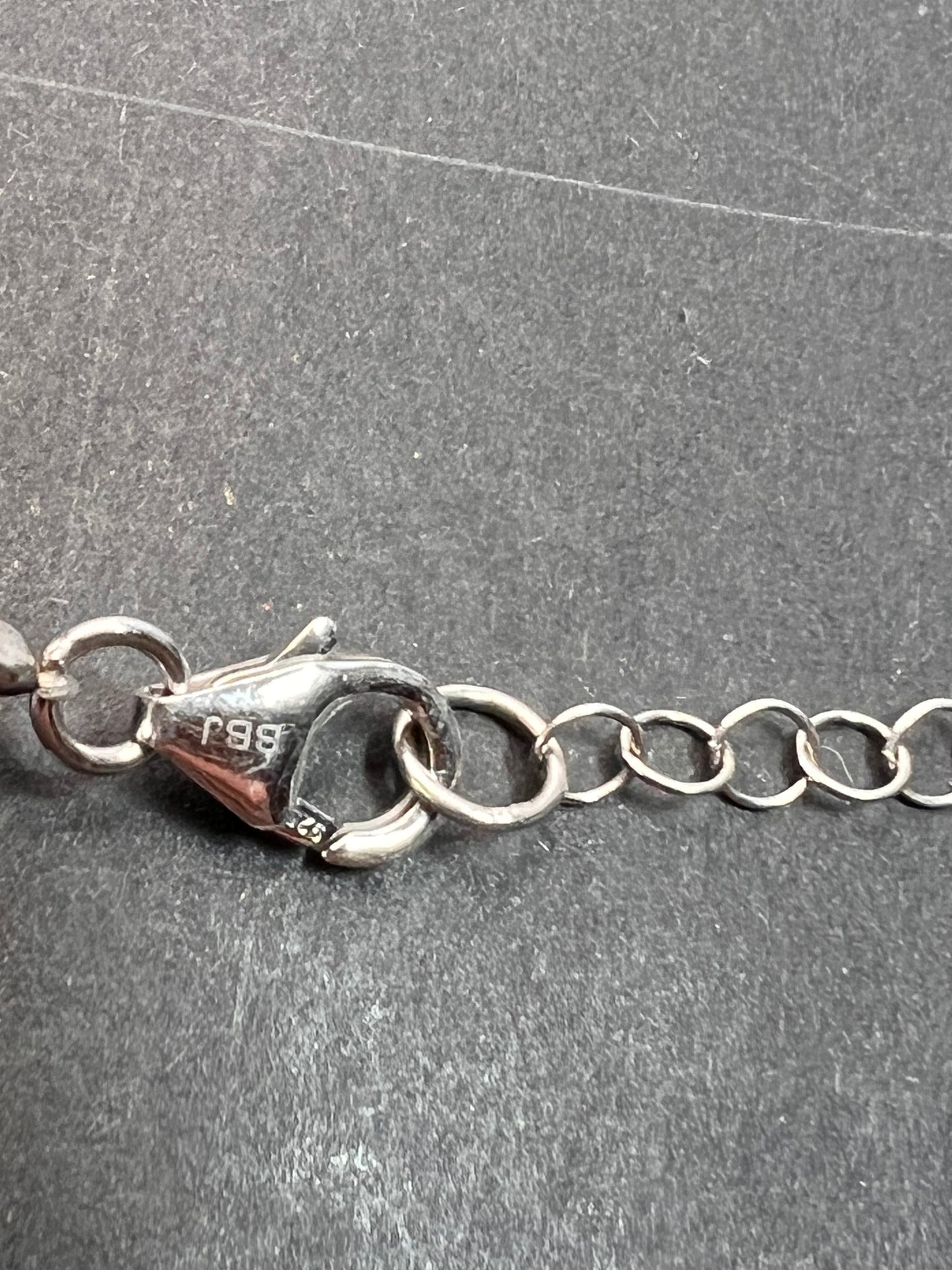 Aquamarine 11mm beaded necklace with sterling silver clasp