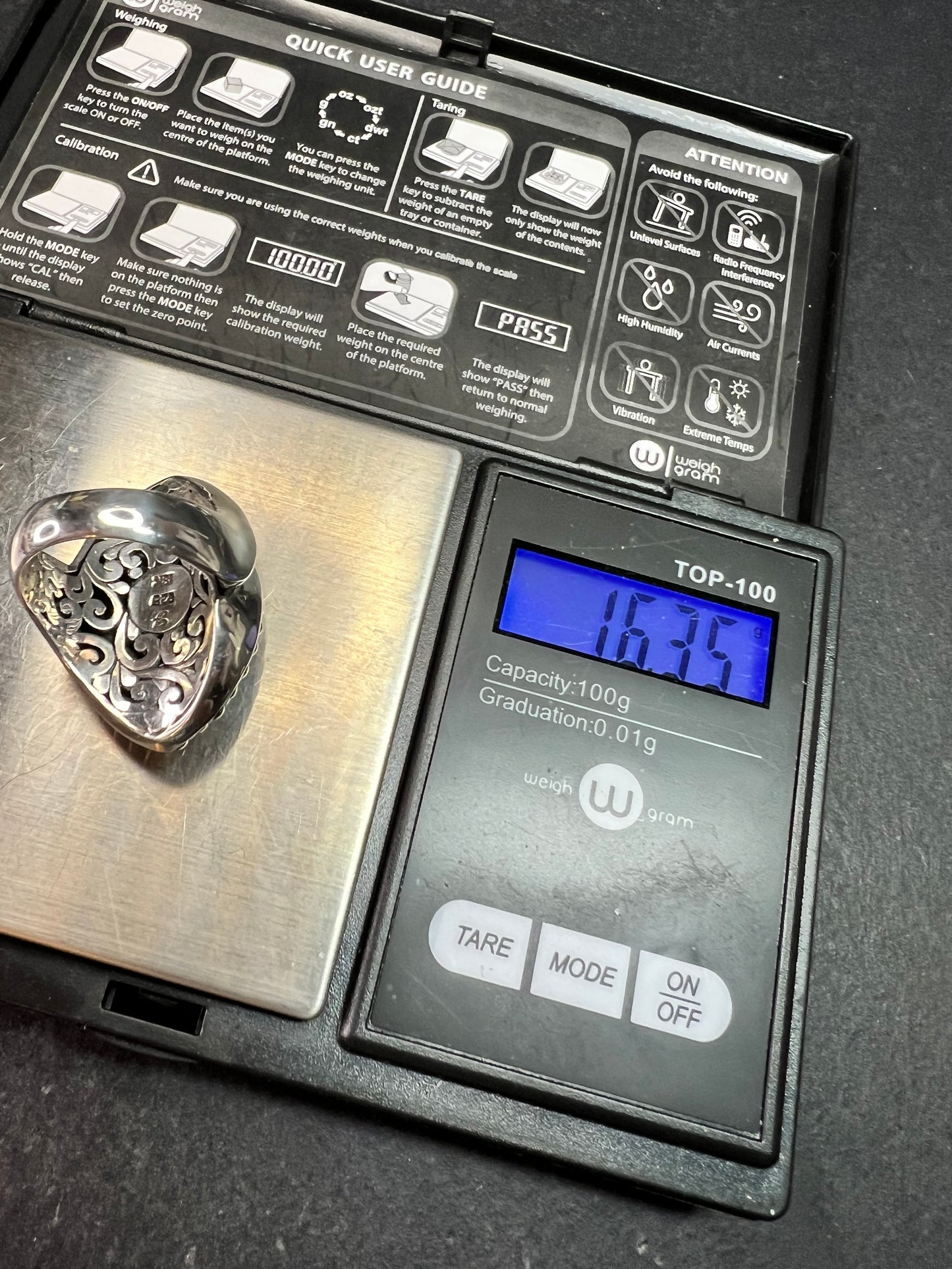 Samuel B Bali Sterling Silver Ring w 18K Gold Accents Size 6