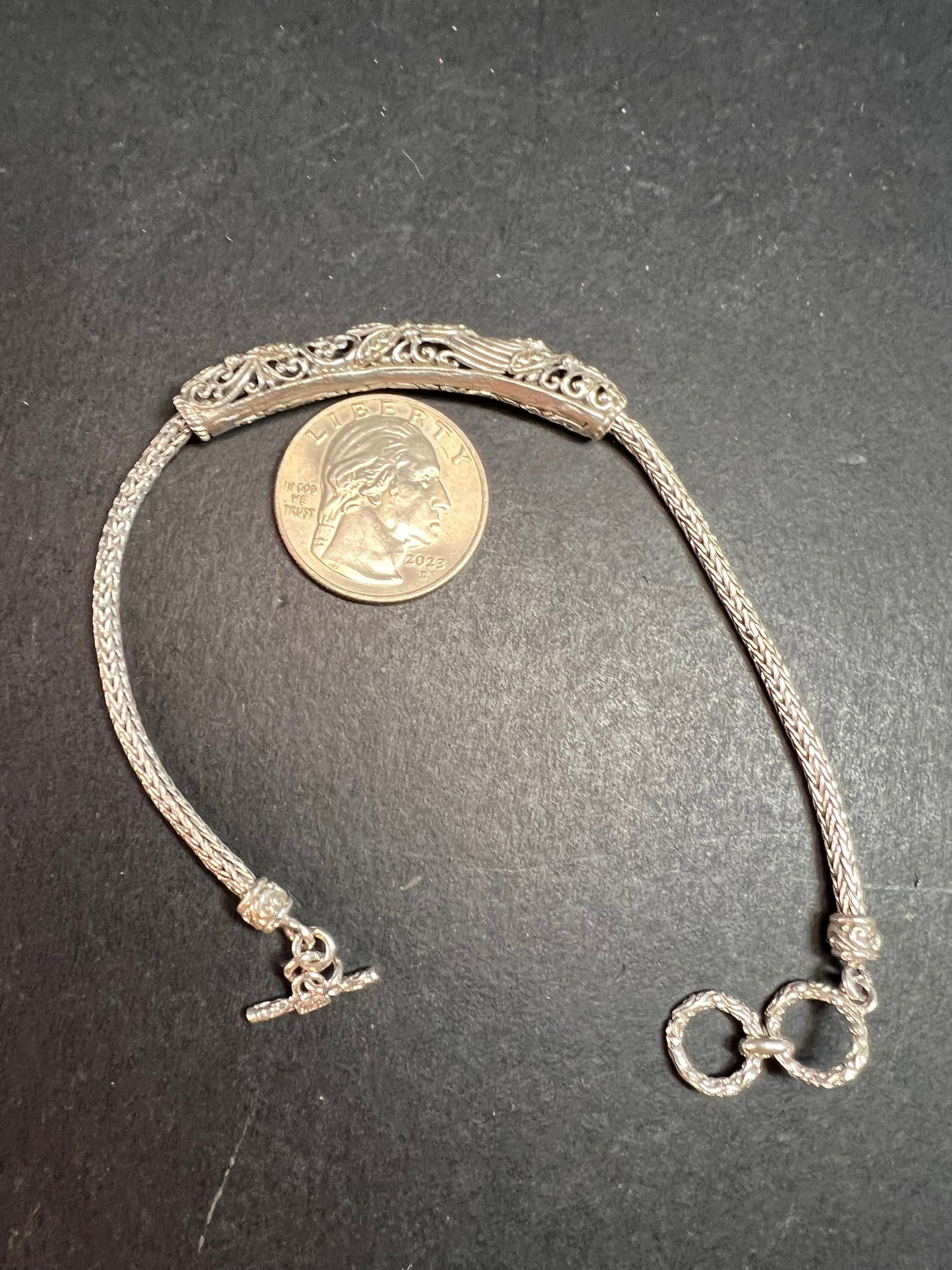 NEW Bali sterling silver dragonfly toggle bracelet