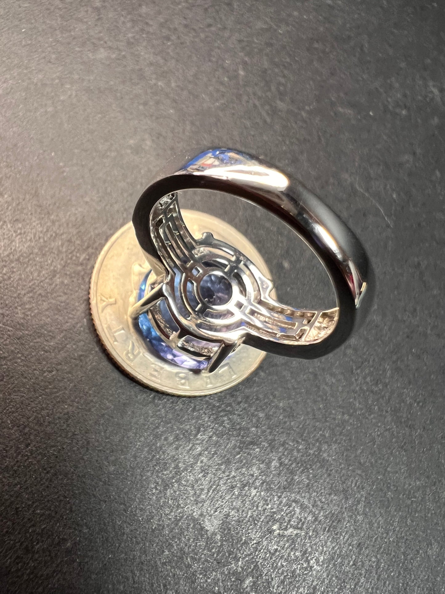 NEW color change fluorite sterling silver ring size 7