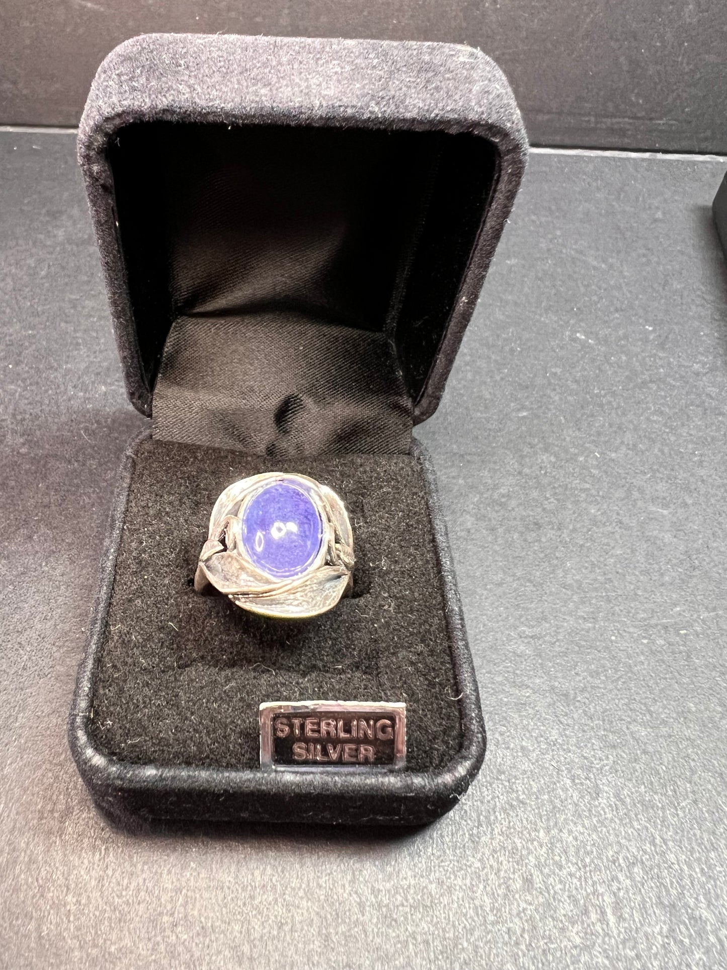 Tanzanite sterling silver artisan ring size 9