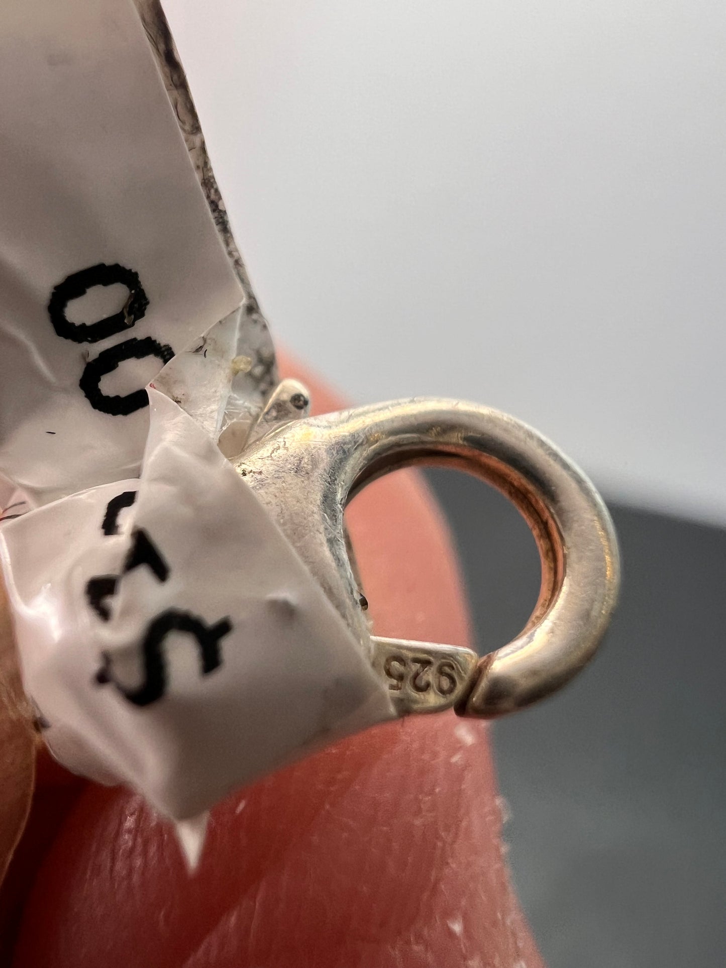 New Rhodonite free form sterling silver link bracelet 8-8.5 inch