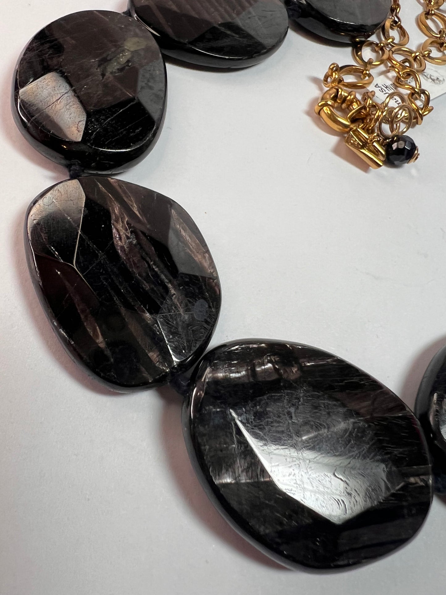 NEW Hypersthene necklace in gold over bronze