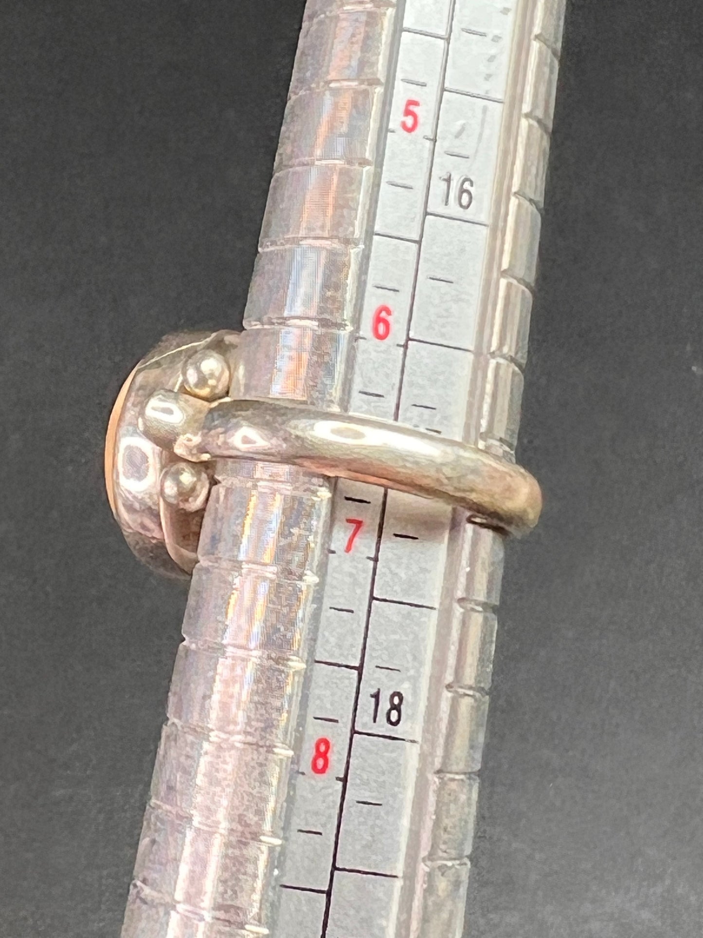 Sajen fossil coral sterling silver ring size 7