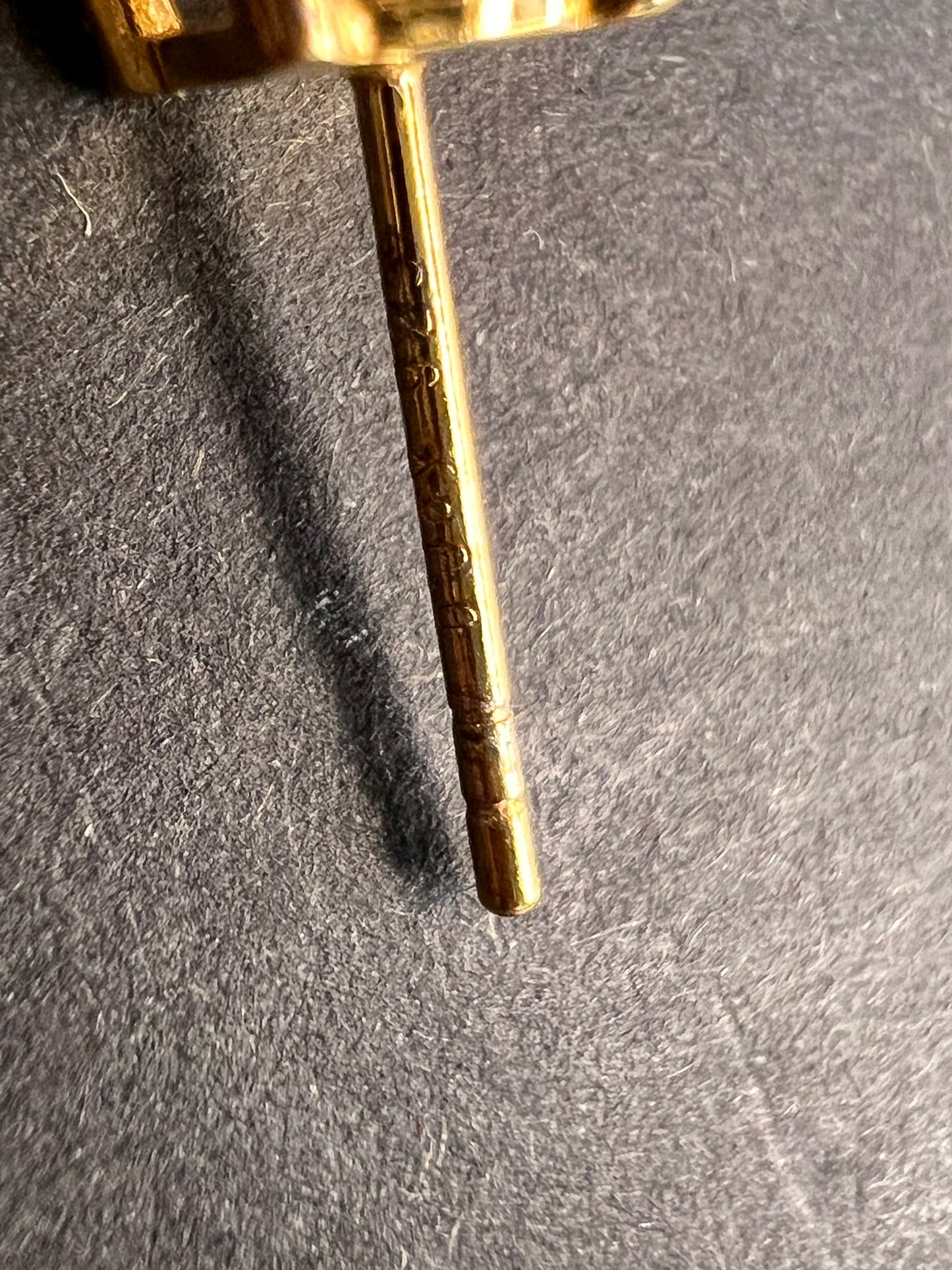 Moissanite 1.90 ctw solitaire stud earrings in vermeil YG over 925 sterling silver