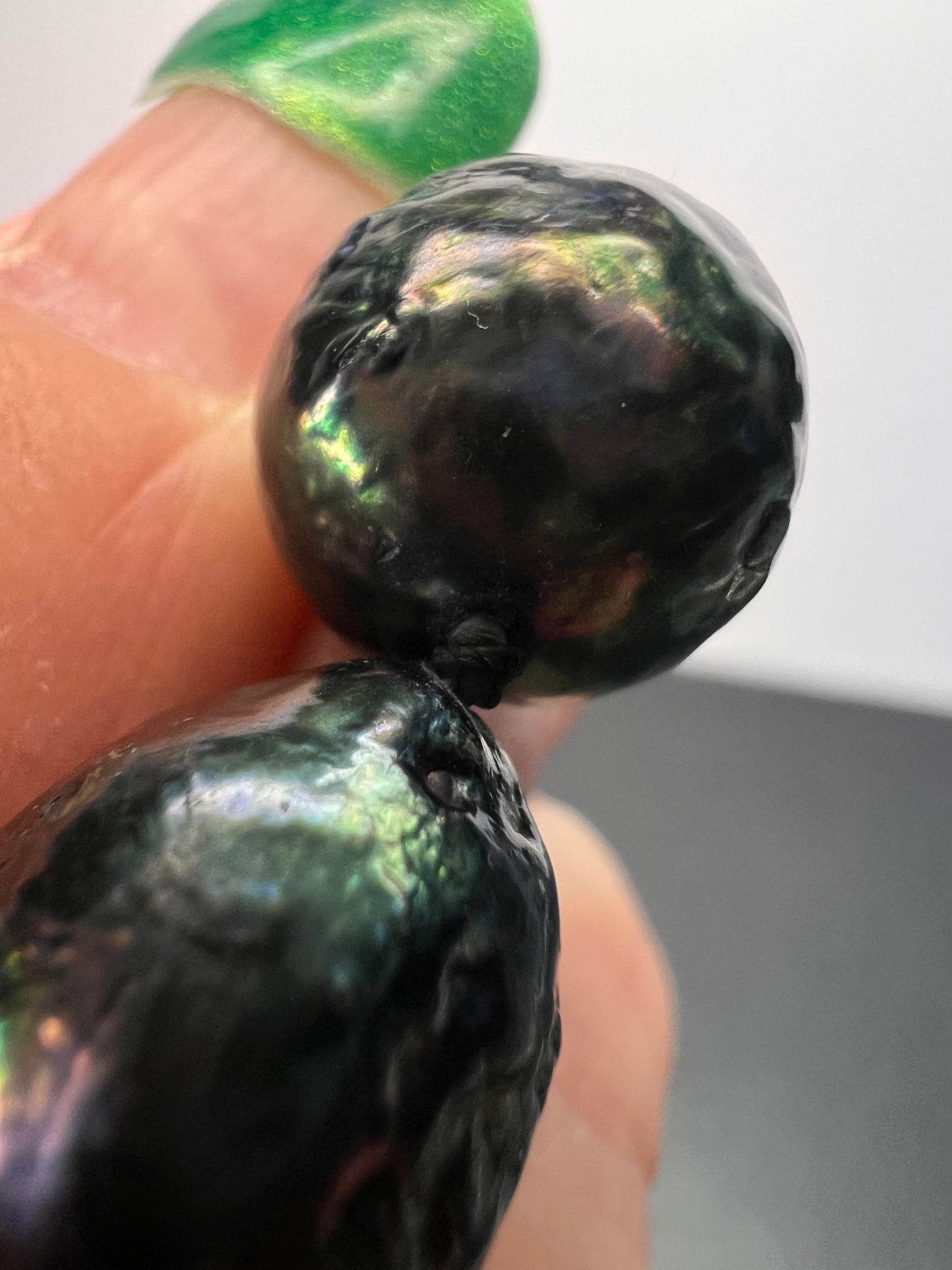 13mm Tahitian peacock baroque pearl 22 inch necklace with sterling silver clasp