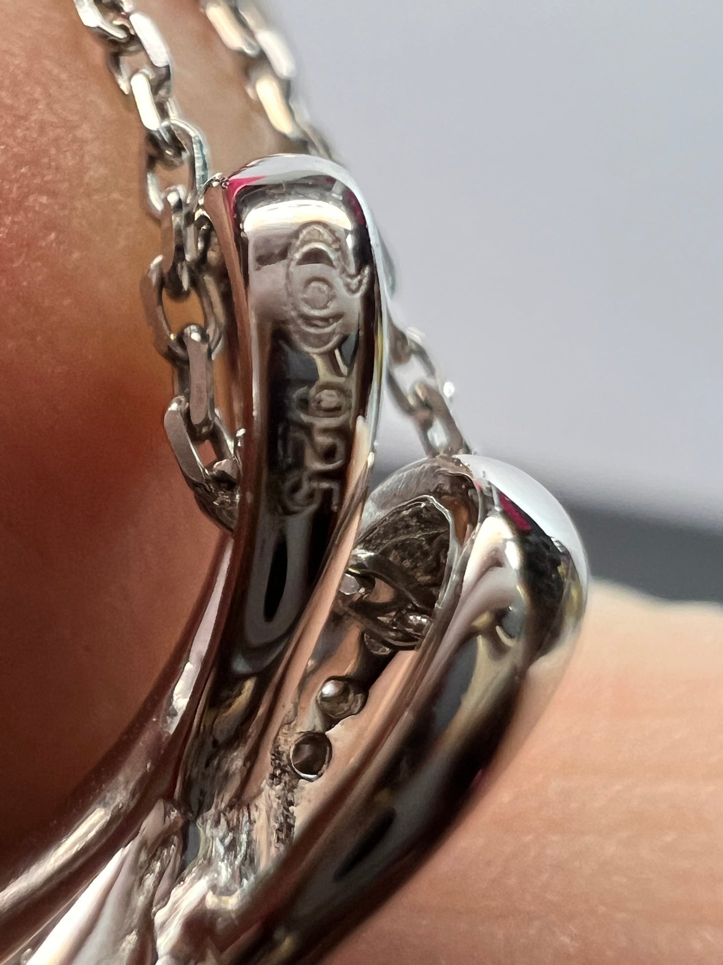 NEW Golden south seas pearl pendant in rhodium over sterling silver with chain