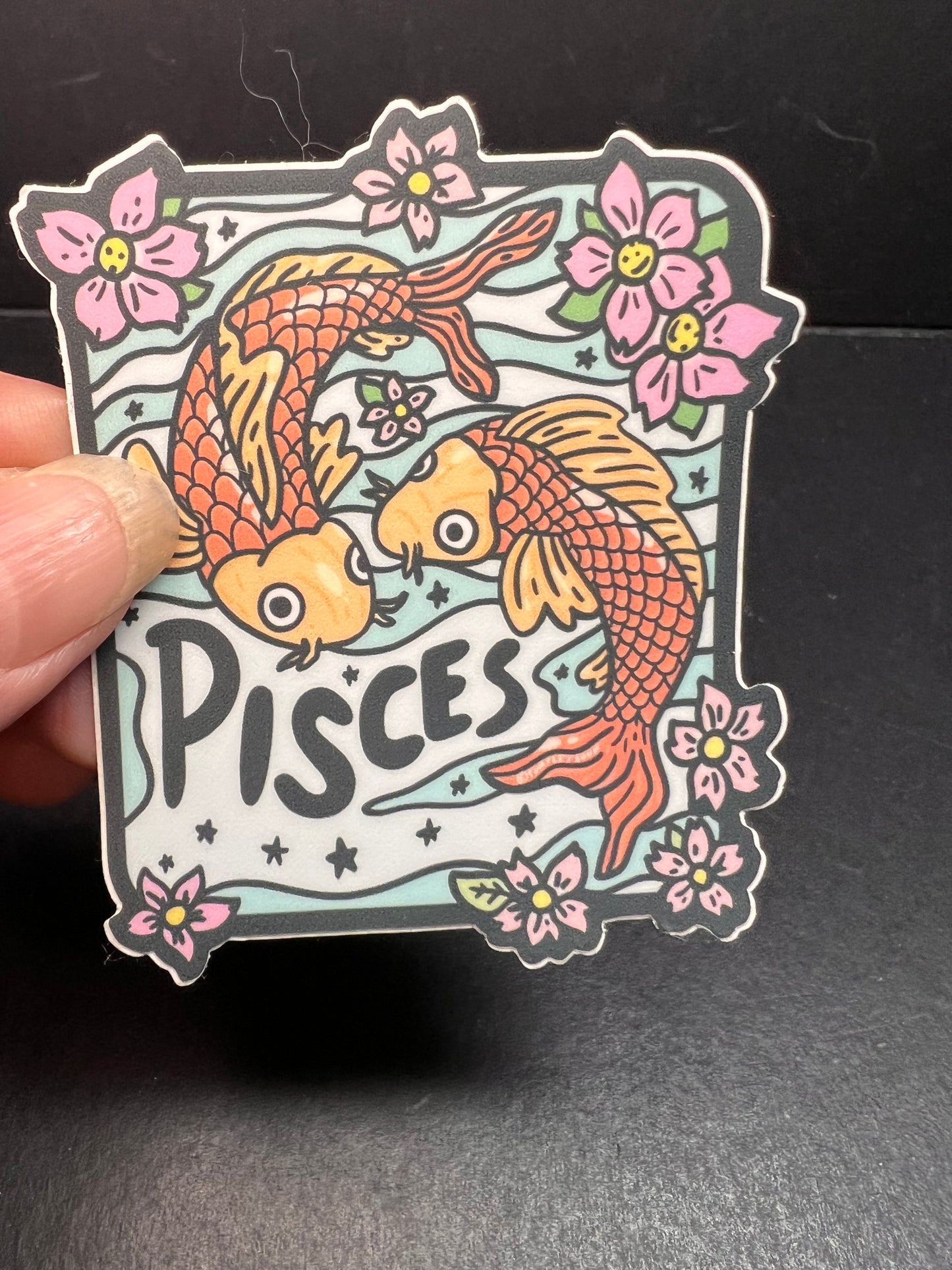 Turtle’s Soup Pisces Zodiac Sticker – Waterproof Vinyl