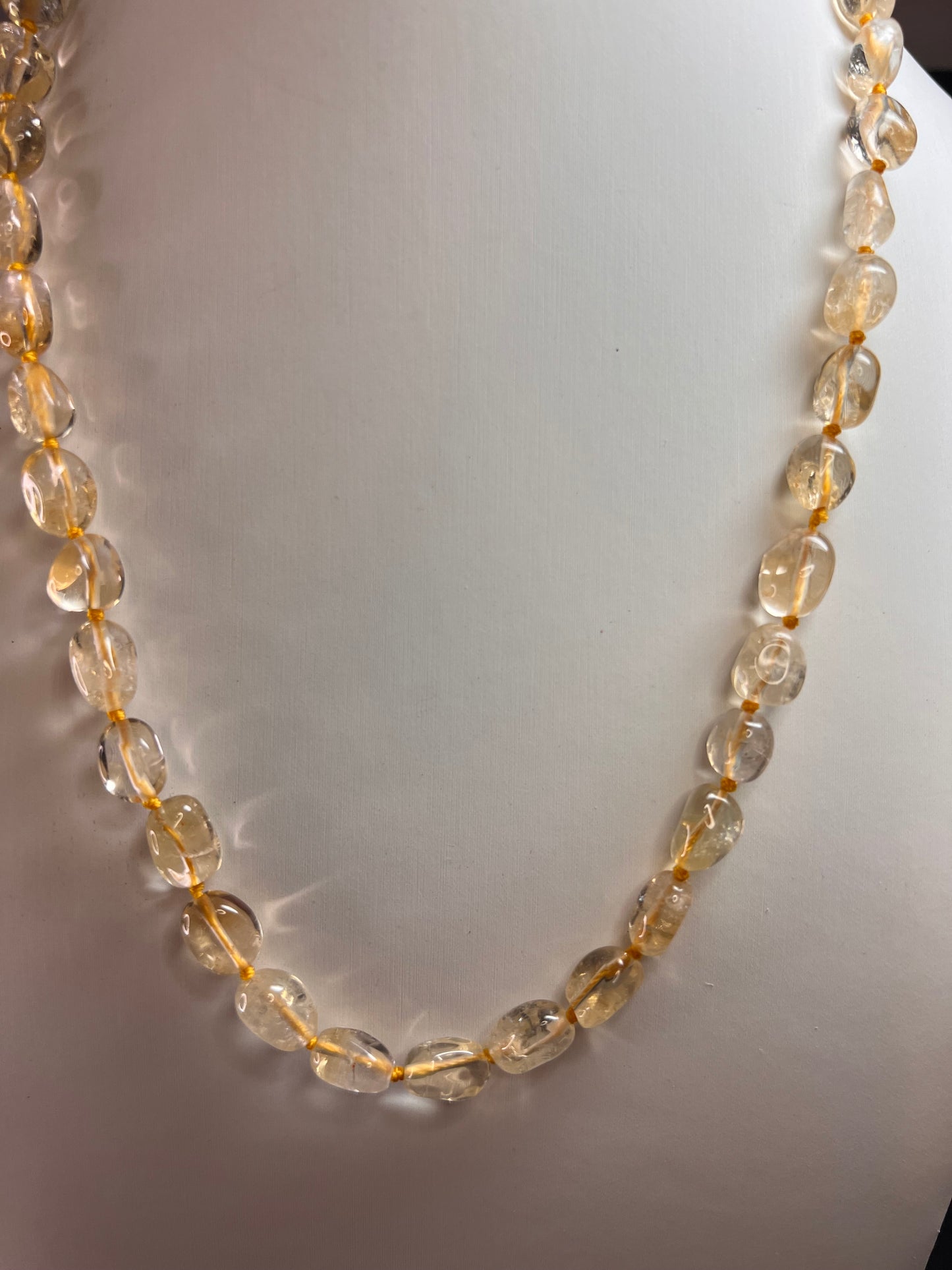 NEW citrine 20 inch necklace with sterling silver clasp