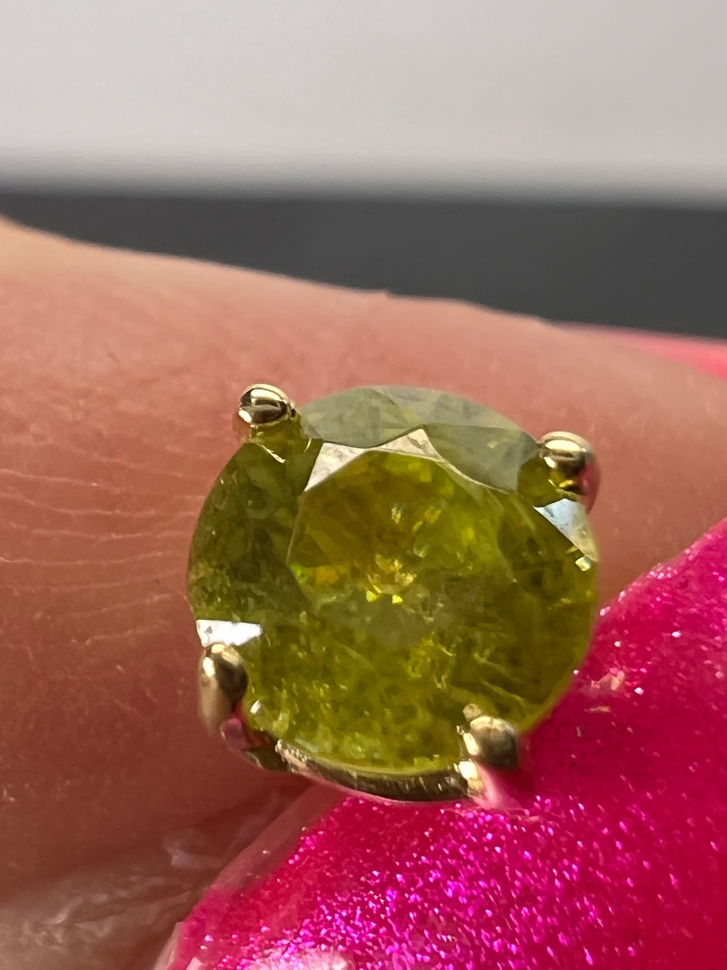 14k yellow gold sava sphene stud earrings