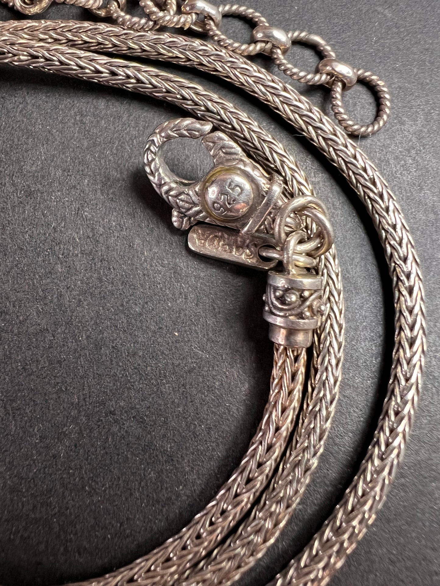 Sarda Bali sterling silver tulang naga extender 24 inch necklace