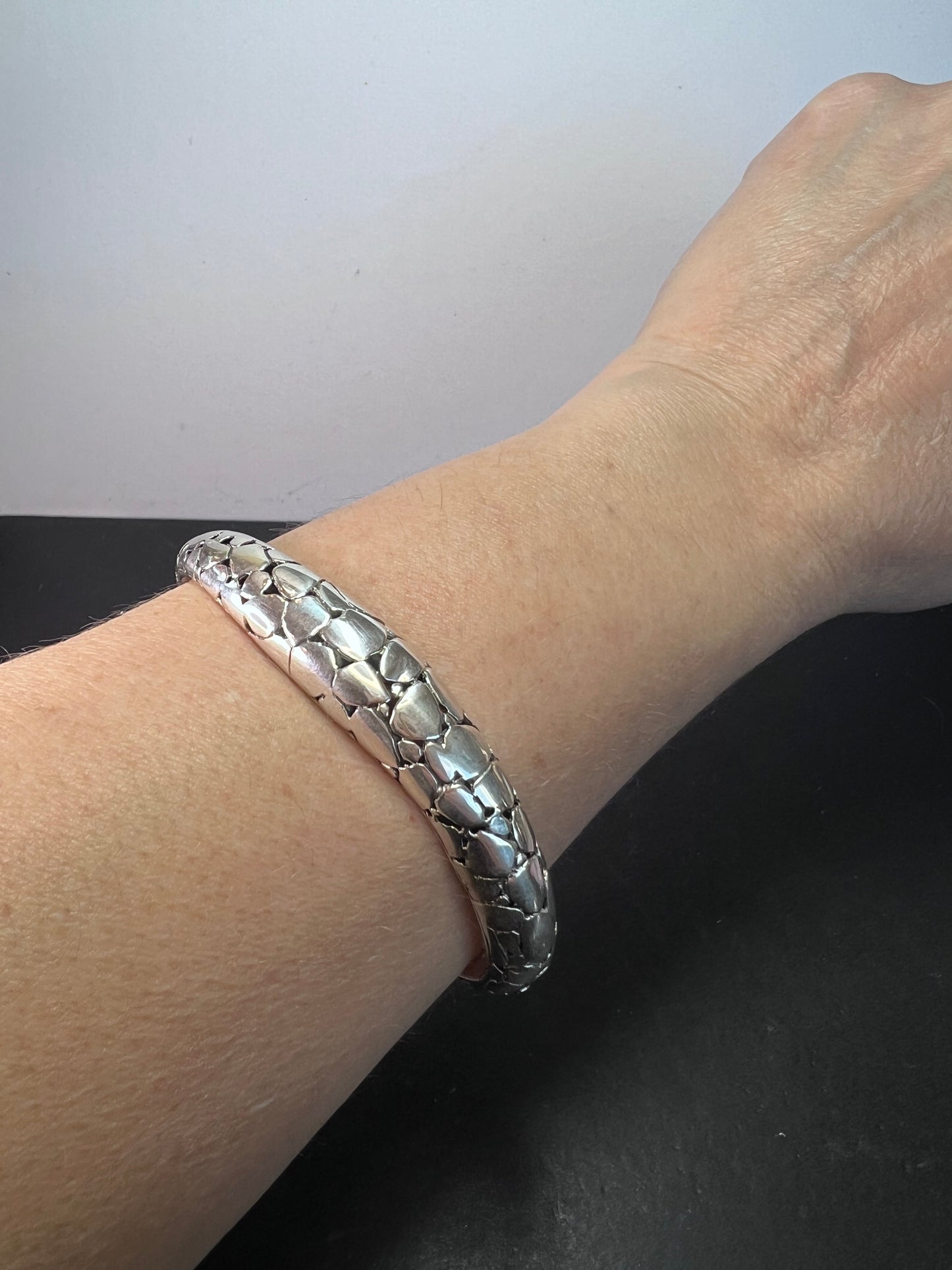 New Bali silver cuff bracelet