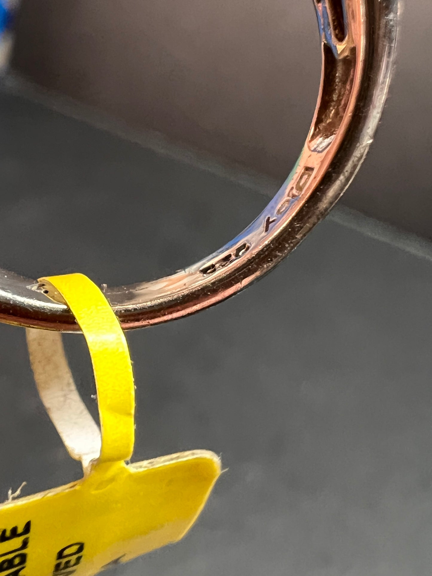 NEW with tag ammolite and diamond sterling silver ring size 7