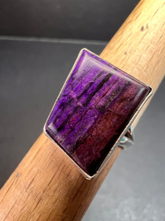 Vintage sugilite sterling silver ring size 5