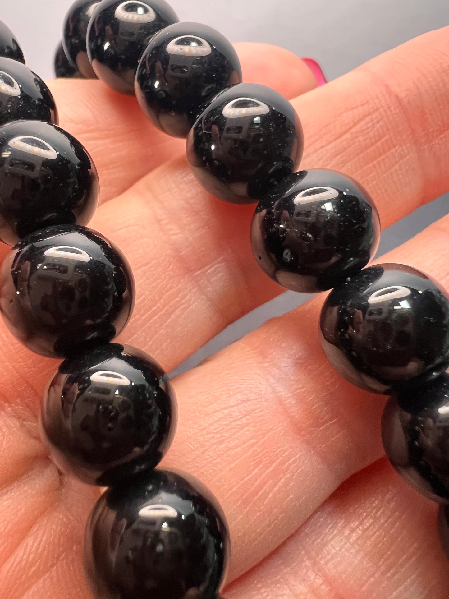 NEW Black Onyx necklace with sterling silver clasp