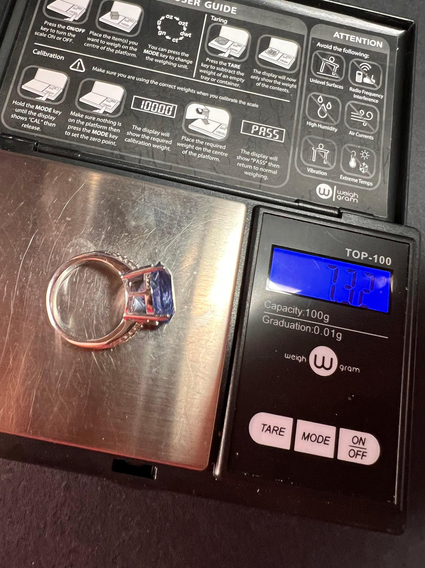 NEW color change fluorite sterling silver ring size 7