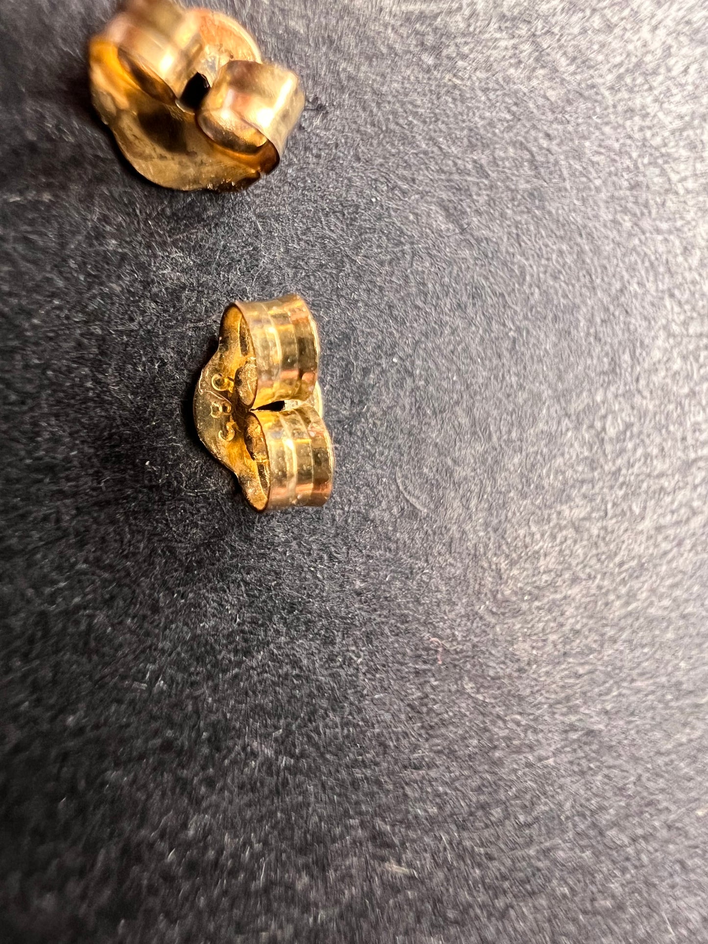 14k Gold Emerald-Cut Garnet Stud Earrings