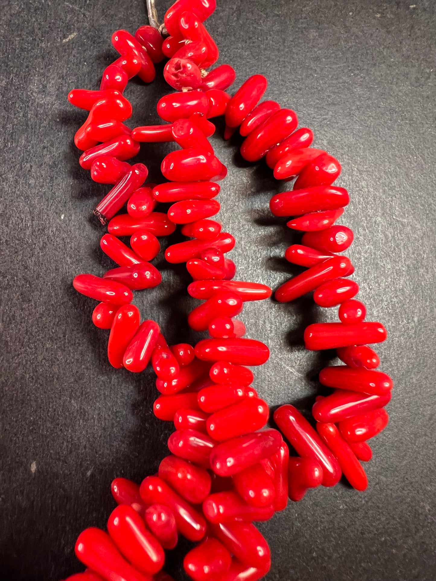 NEW Bamboo coral multi stone sterling silver necklace