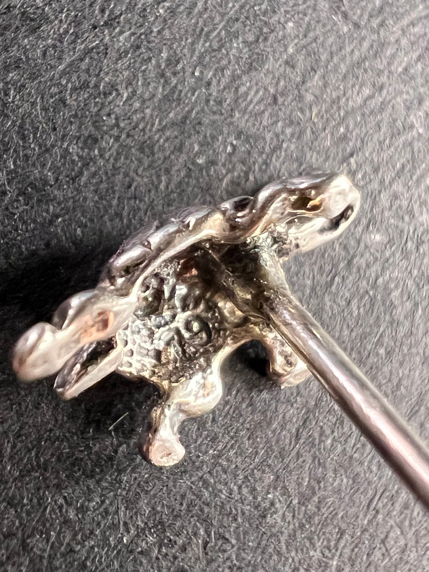 Tiny sterling silver turtle stud earrings