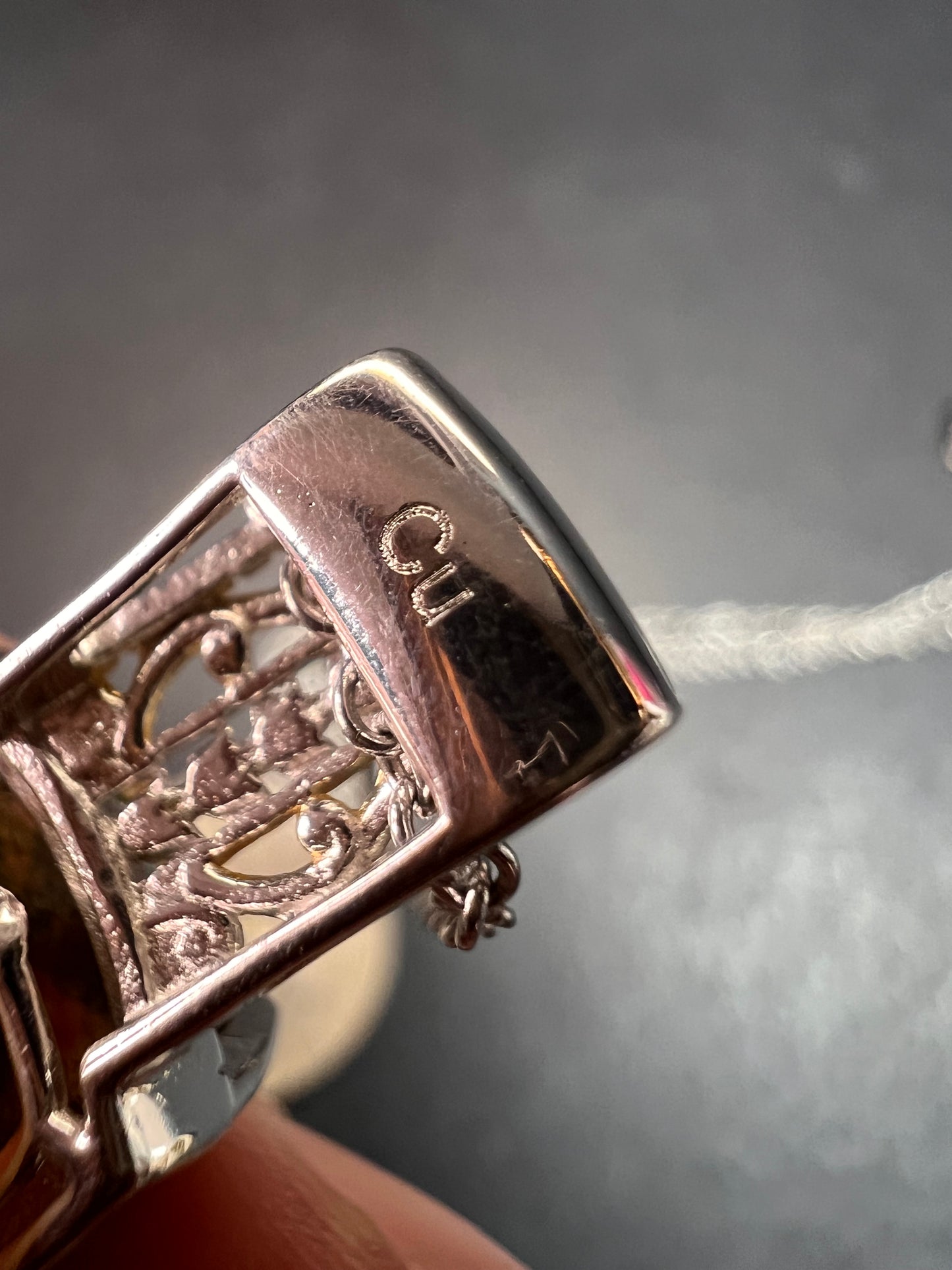 NEW Unakite pendant in gold and platinum over copper