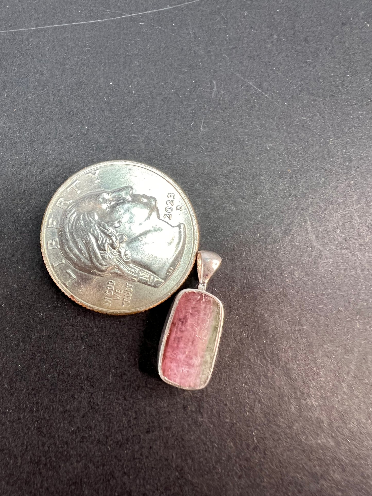 NEW Watermelon sterling silver pendant 1.32 grams