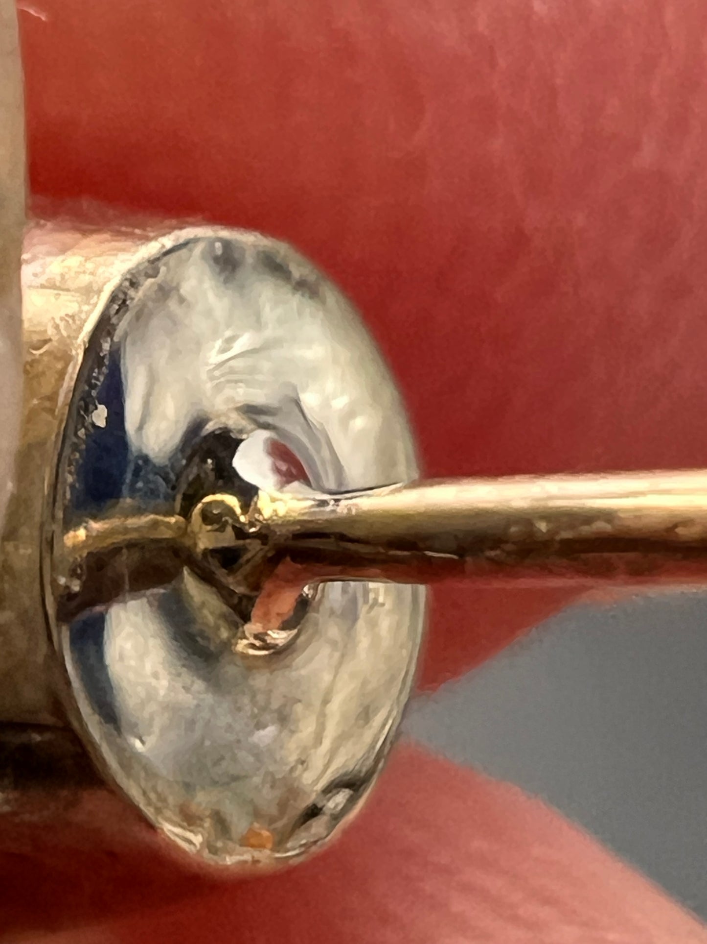 14k white gold champagne 2ctw CZ stud earrings 6.7mm