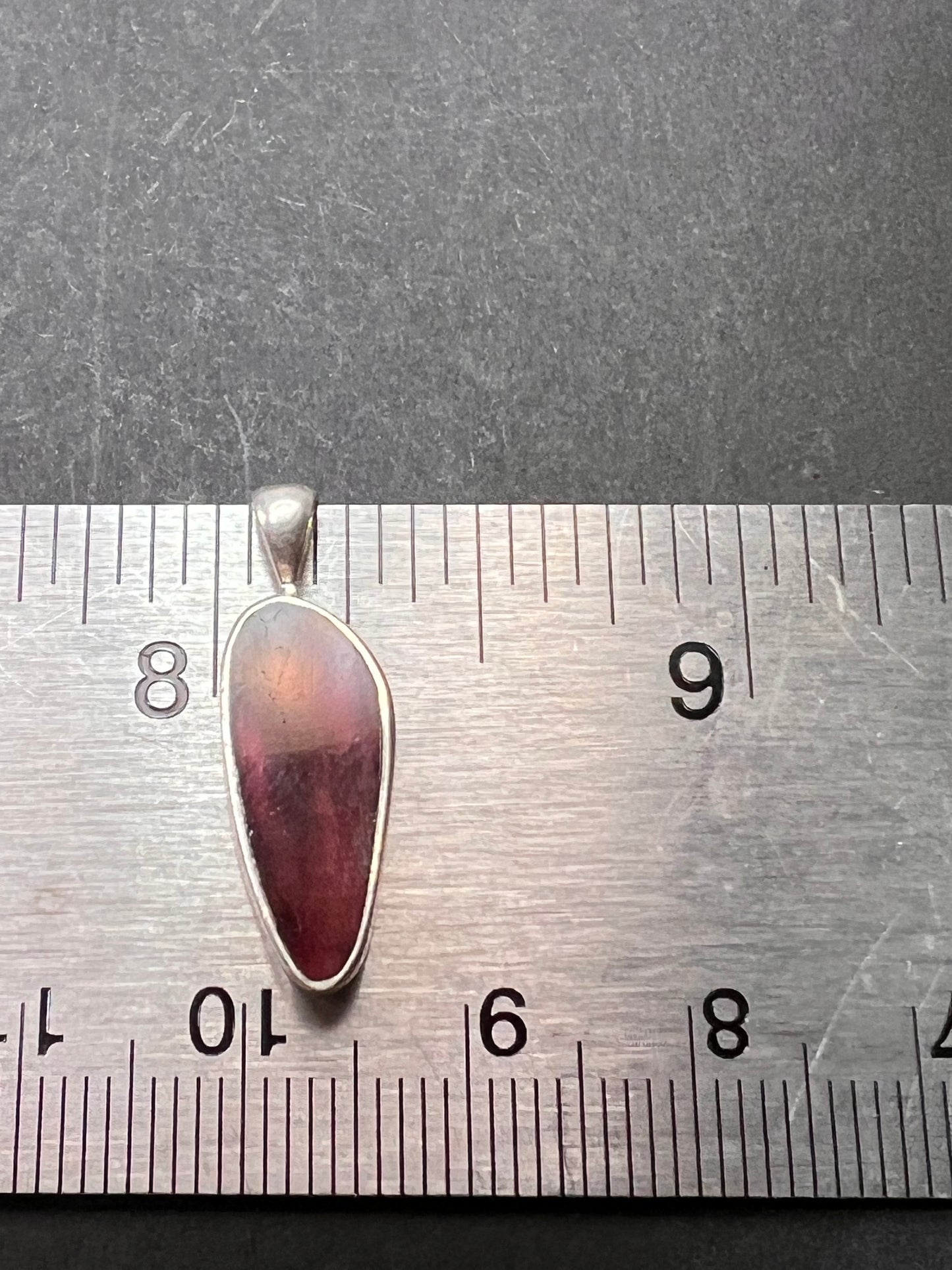 NEW pink tourmaline/ rubellite sterling silver pendant 1.59 grams