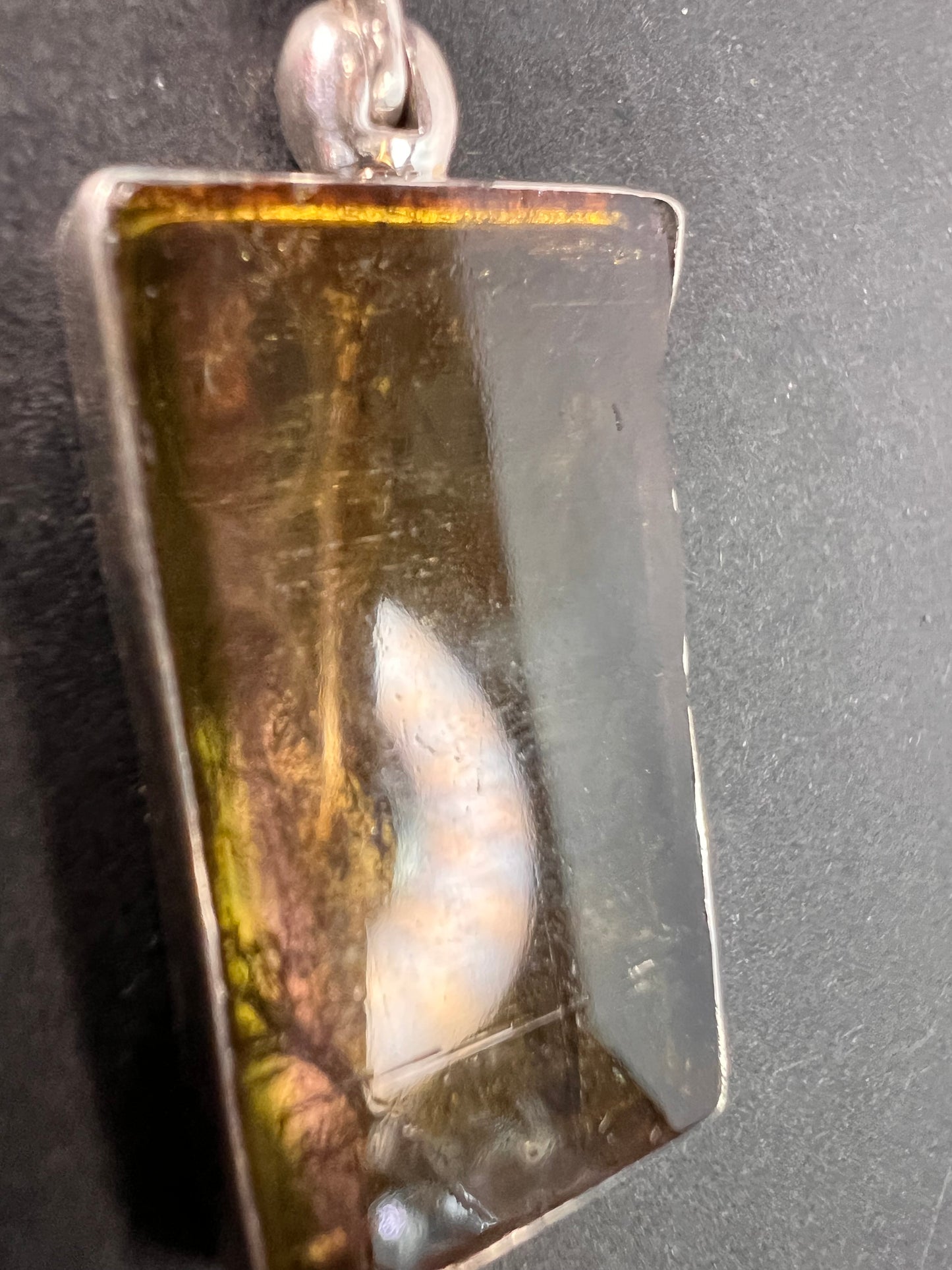 NEW Green watermelon tourmaline sterling silver pendant 4.97 grams