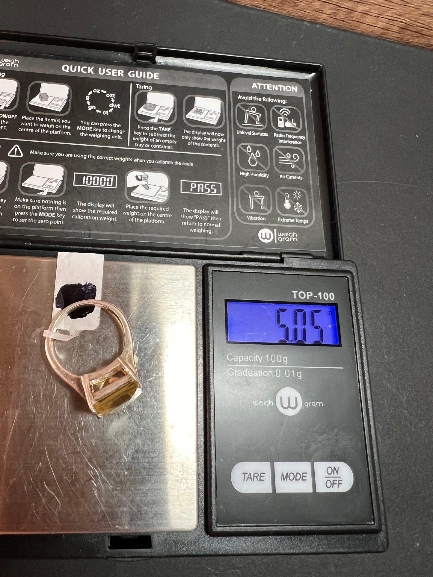 NEW size 7 lemon quartz citrine sterling silver ring 5.05 grams