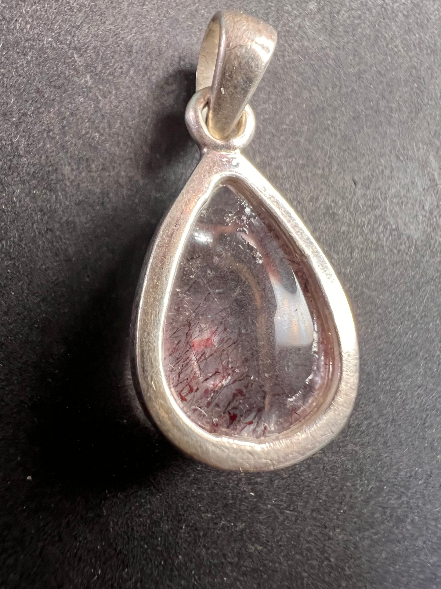 NEW Lepidocrocite super 7 sterling silver teardrop pendant 3.31 grams