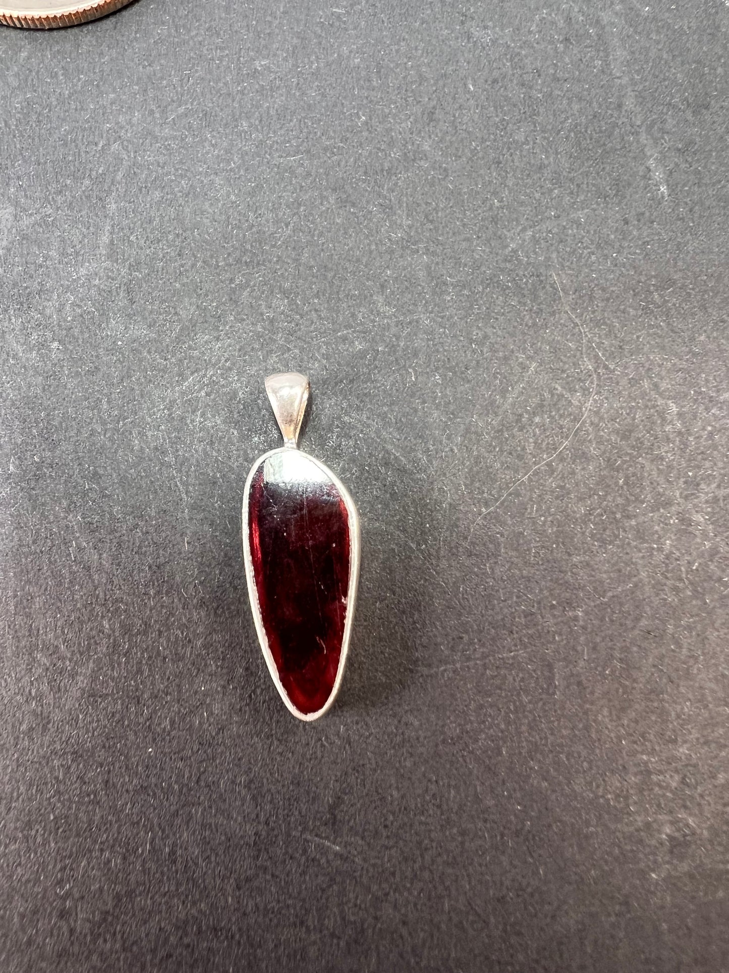 NEW pink tourmaline/ rubellite sterling silver pendant 1.59 grams