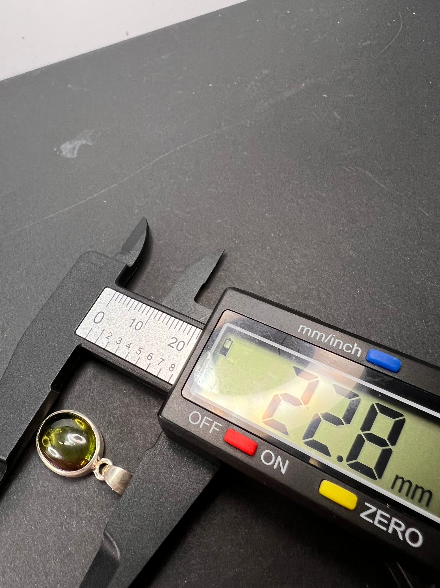 NEW Green with pink tourmaline sterling silver pendant 2.34 grams