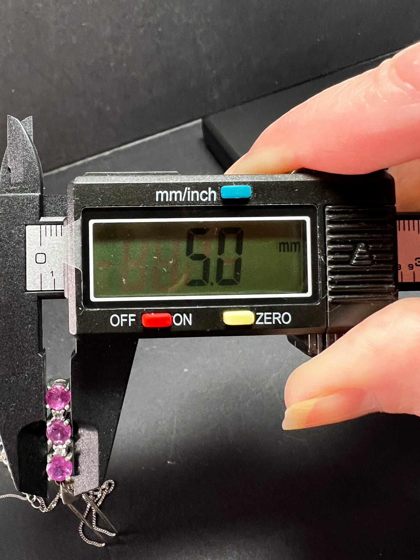 Pink Sapphire & White Topaz Sterling Silver Pendant Necklace 16-18”