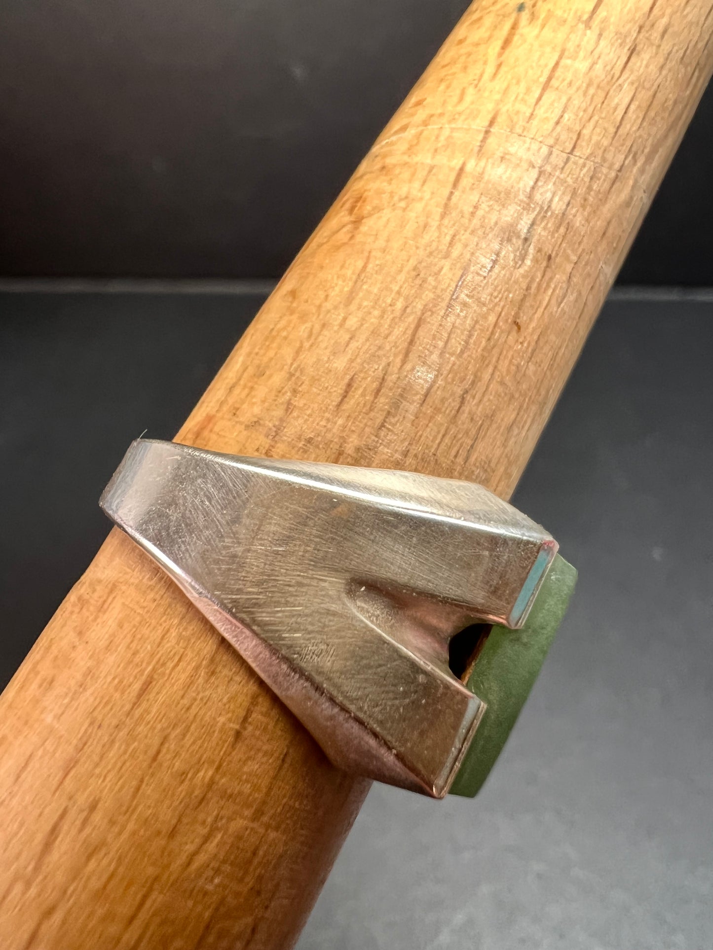 Vintage Nephrite Jade Pa Ha Company Sterling silver ring size 9