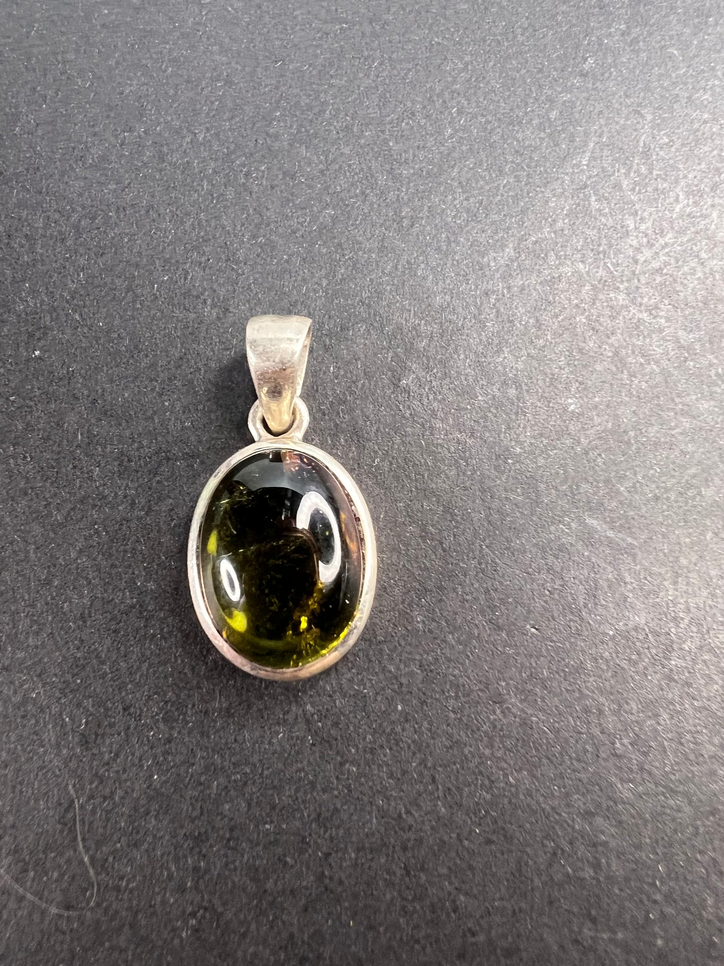 NEW Green with pink tourmaline sterling silver pendant 2.34 grams