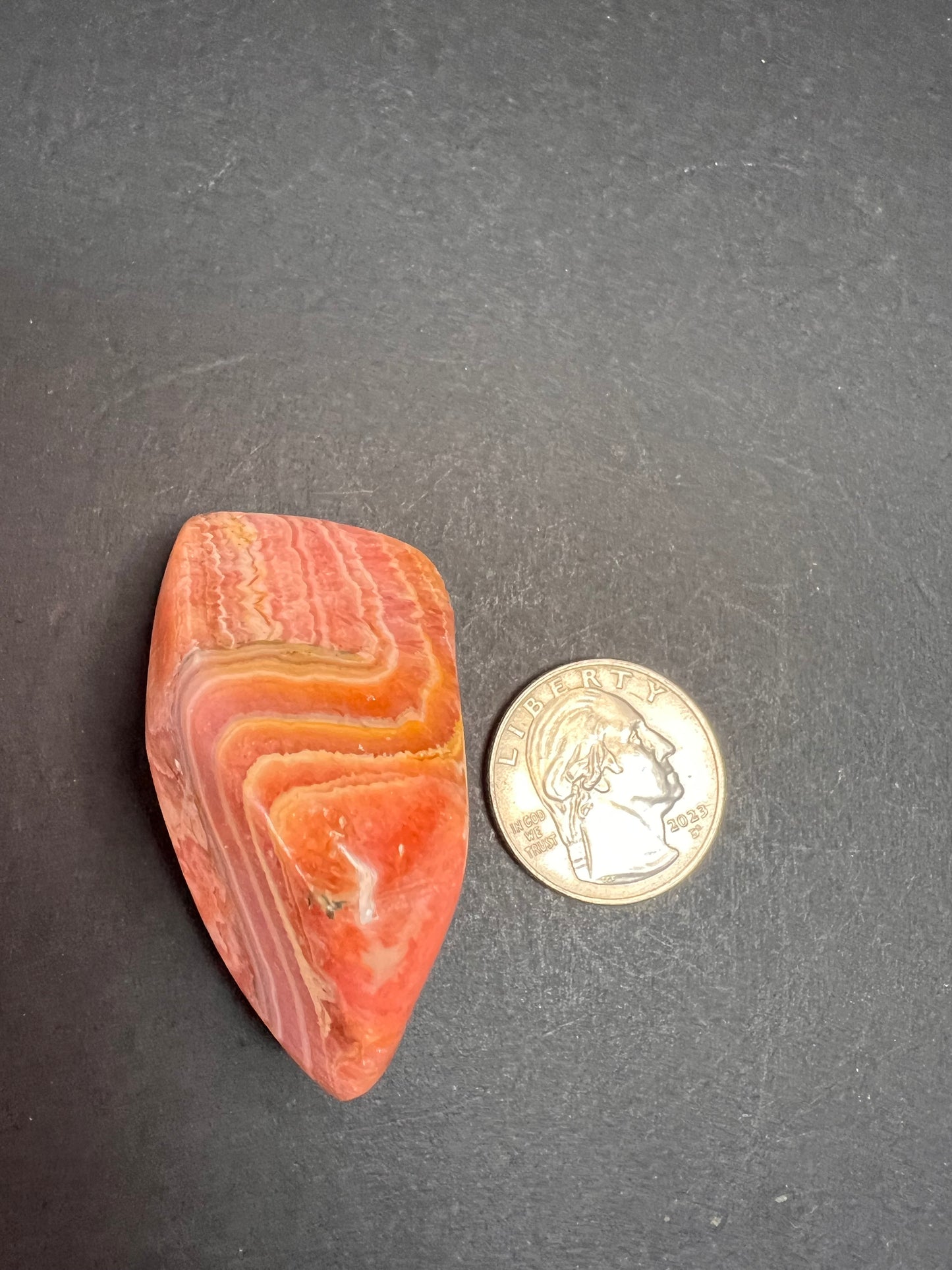 Argentinian polished rhodochrosite stone 62.26 grams