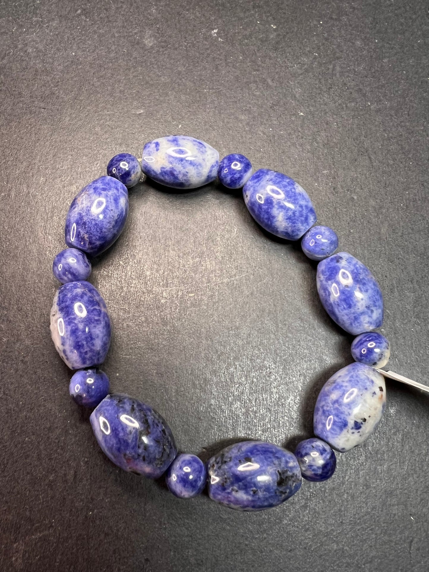NEW sodalite necklace and bracelet with sterling silver clasp