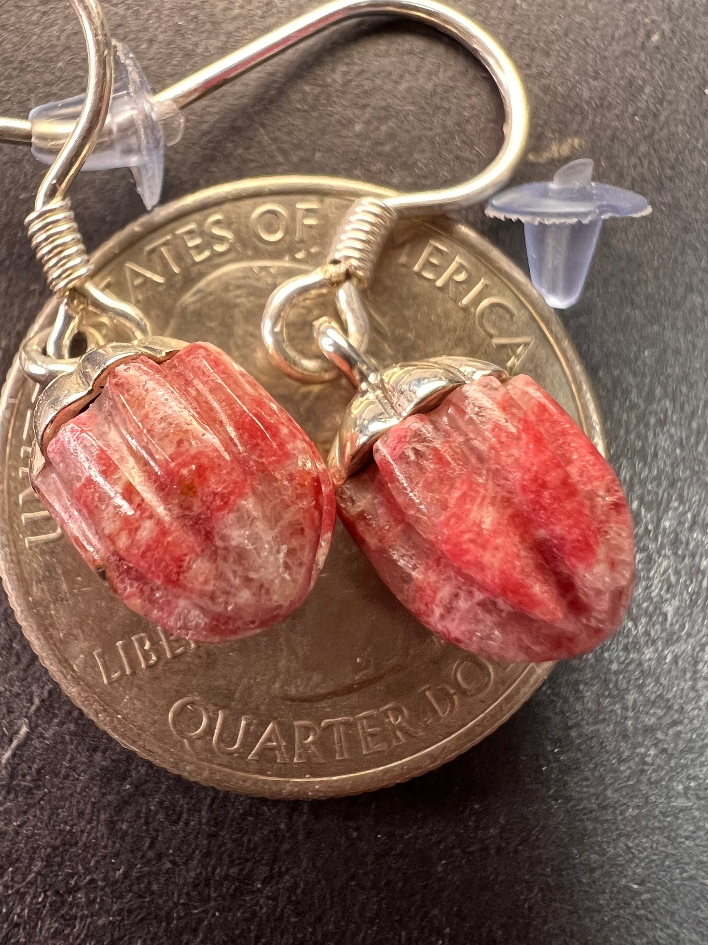NEW Norwegian thulite sterling silver earrings