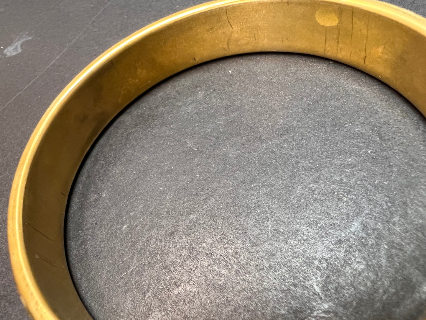 Vintage dyed mother of pearl and brass bangle