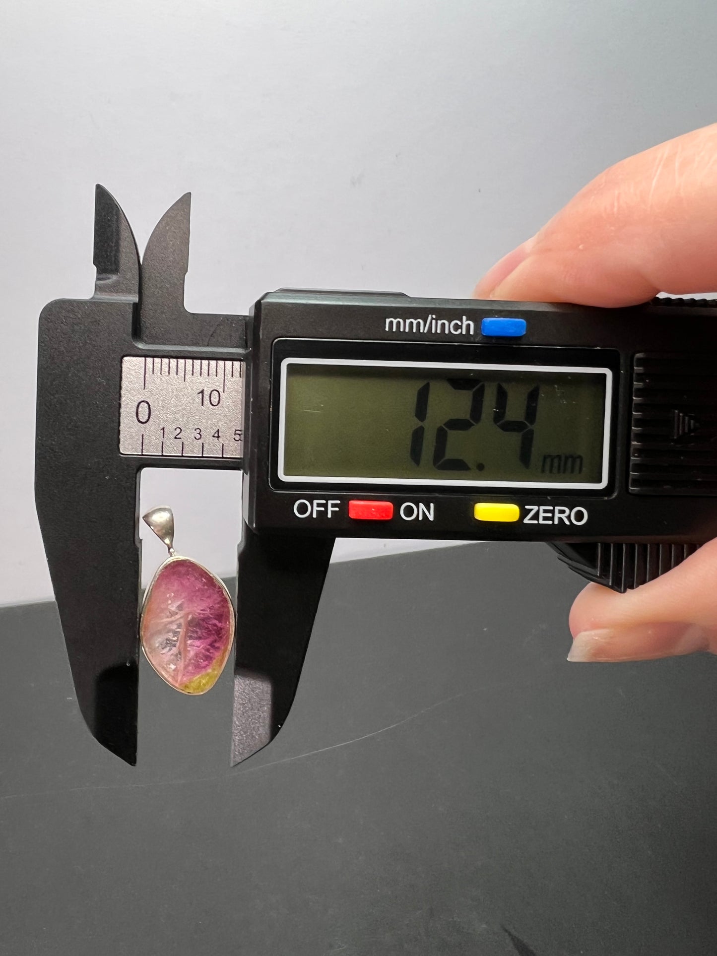 NEW Watermelon pink tourmaline sterling silver pendant 2.51 grams