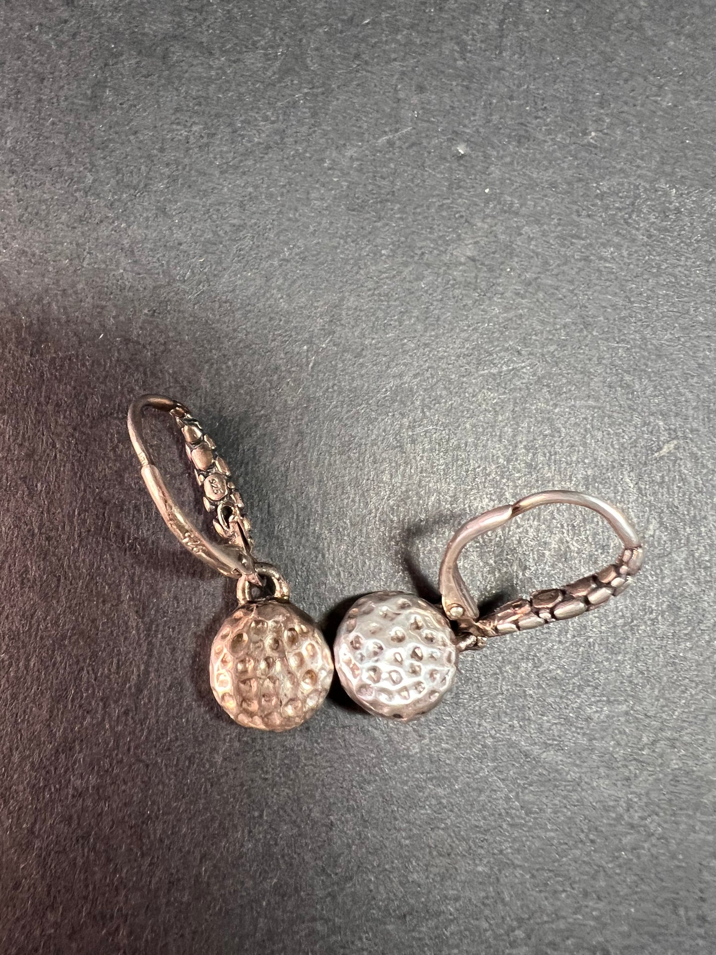 SARDA sterling silver drop disc earrings