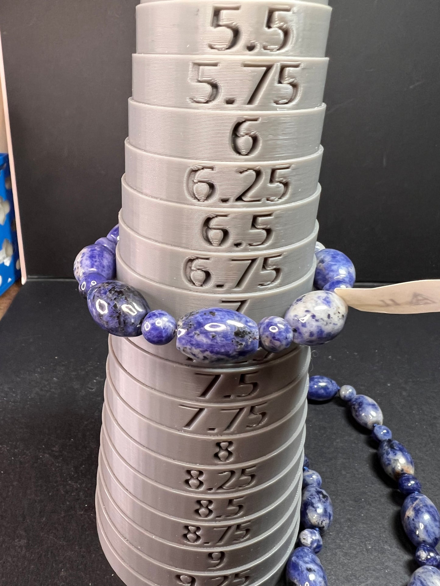 NEW sodalite necklace and bracelet with sterling silver clasp