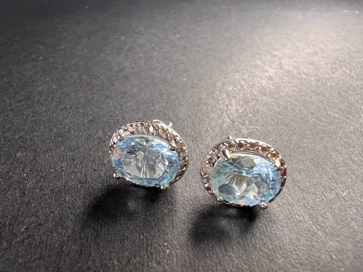 Sky Blue Topaz Sterling Silver Earrings 4.71ctw