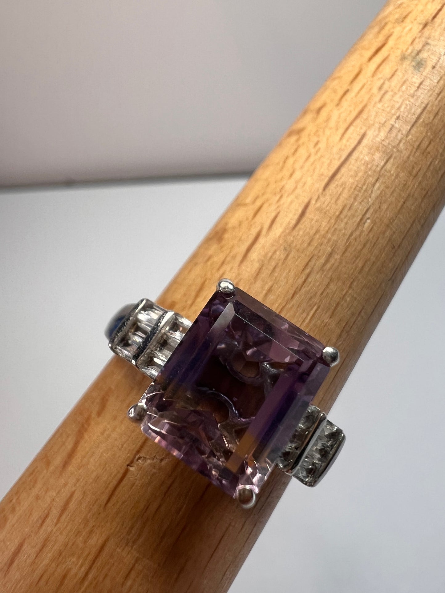 NEW ametrine and topaz sterling silver ring size 11